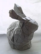 Paper bunny from Tachi’s Origamizer software