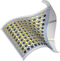 Schematic of the stretchable lithium ion battery.